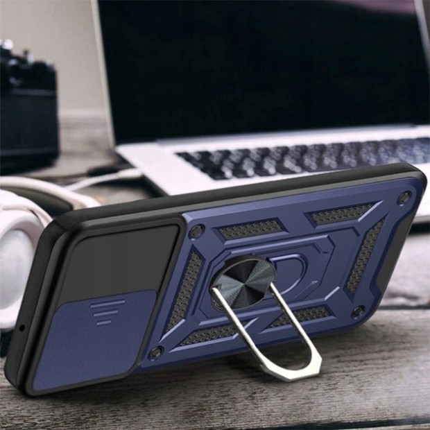 Броньований чохол Ring Serge Armor Case для Samsung Galaxy A05s (з функцією ShutCam) (Синій).