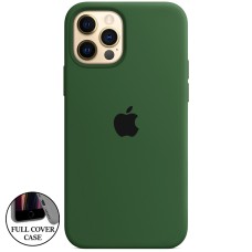 Силіконовий оригінальний круглий чохол для Apple iPhone 12 Pro Max (52) оливковий.