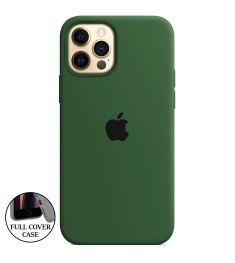 Силіконовий оригінальний круглий чохол для Apple iPhone 12 Pro Max (52) оливкови..