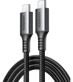 USB-кабель UGREEN US567 (2m) (Type-C to Type-C) (Black/Gray)
