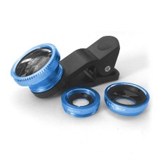 Объектив для мобильного телефона Рыбий глаз 3in1 (Чёрный/Красный)