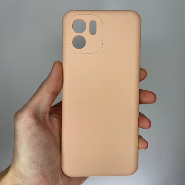 Силіконова Оригінальна 360 Чохол З Логотипом Xiaomi Redmi A2  /  A1 (ShutCam) (Персиковий)