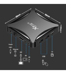 Розумна ТВ приставка X88 mini 2 / 16Gb 4K Android 11 (Чорний)