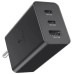 СЗУ-адаптер Samsung 65W Power Adapter Trio (2Type-C/1USB)+кабель Type-C - Type-C (Чёрный)(Original)K