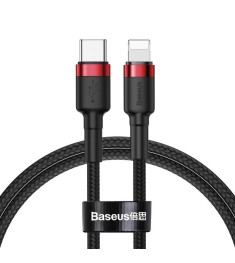USB-кабель Baseus Cafule 20W (1м) (Type-C - Lightning) (Чорний) CATLKLF-G1 (Уцін..