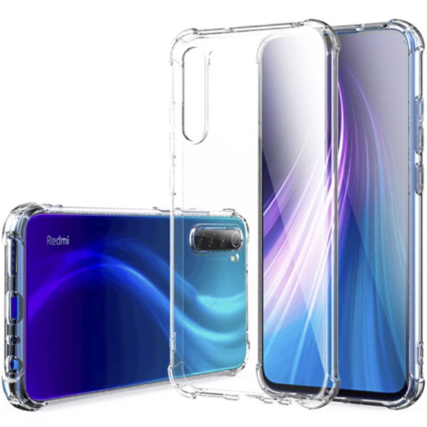 Силикон 6D Xiaomi Redmi Note 8 (Прозрачный)
