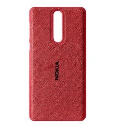Силіконовий чохол Textile для Nokia 8 (Темно-червоний)