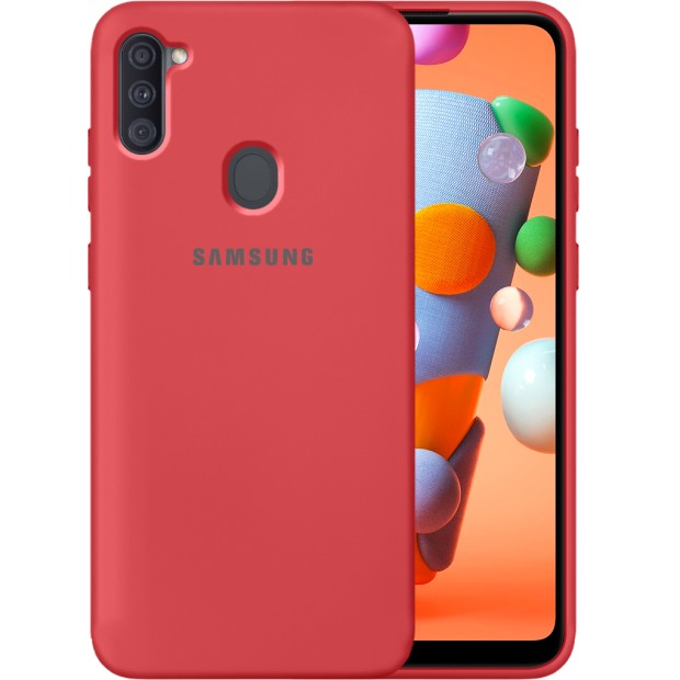 Силикон Original 360 Case Logo Samsung Galaxy M11 / A11 (2020) (Клубничный)