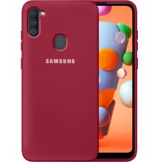 Силикон Original 360 Case Logo Samsung Galaxy M11 / A11 (2020) (Клубничный)