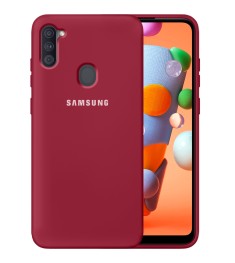 Силикон Original 360 Case Logo Samsung Galaxy M11 / A11 (2020) (Клубничный)
