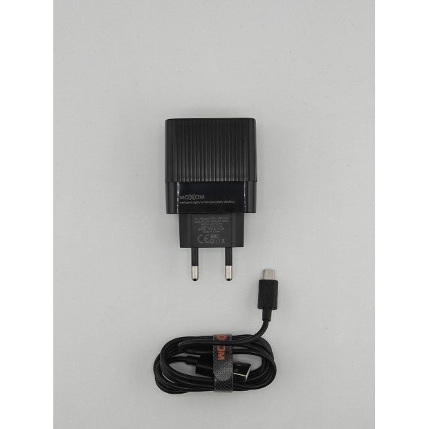Зарядний пристрій MOXOM HC-46 + MicroUSB-кабель (Чорний)