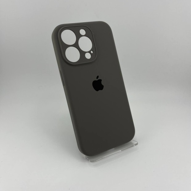 Силіконовий оригінальний корпус RoundCam для Apple iPhone 15 Pro (19) темно-сірий