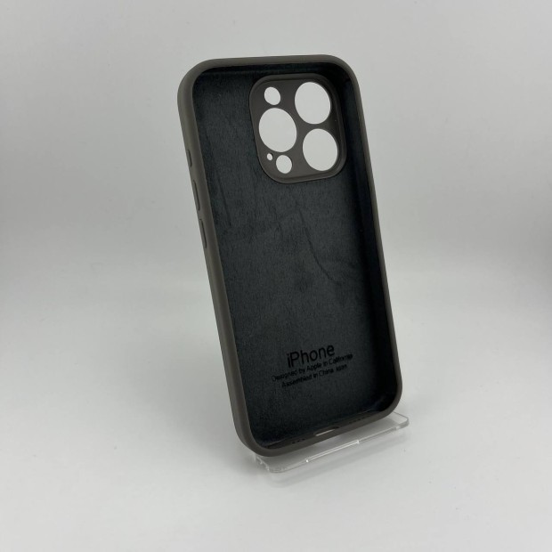 Силіконовий оригінальний корпус RoundCam для Apple iPhone 15 Pro (19) темно-сірий