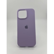 Силіконовий оригінальний чохол круглої форми для Apple iPhone 16 Pro Max (71) в кольорі Світлий Гліциній.