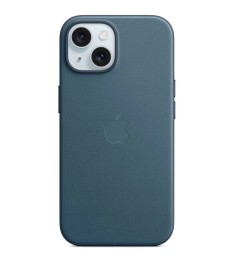 Чохол FineWoven з MagSafe для Apple iPhone 15 (Pacific Blue) (Оригінал)