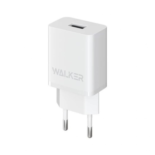 Walker WH-26 2.1A Adapter (1USB) + MicroUSB Cable (White)