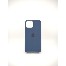 Чохол Silicone Case with MagSafe Apple iPhone 12  /  12 Pro (Темно-синій)