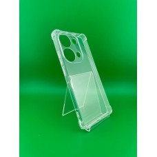 Силікон 6D Xiaomi Redmi Note 13 Pro 4G  /  Poco M6 Pro 4G (Захист камери) (Прозорий) (Уцінка) (Категорія 1)