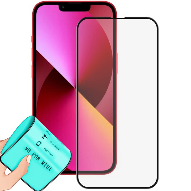 Захисне скло 5D Ceramic для Apple iPhone 13 Mini Чорне, Харків, Київ, Україна