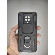 Броньований чохол Ring Serge Armor Case для Xiaomi Redmi Note 9S  /  Note 9 Pro (ShutCam) (Чорний)
