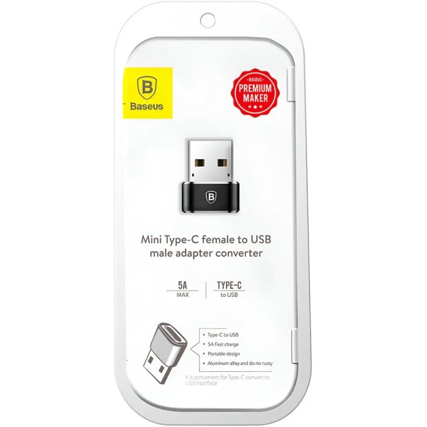 Переходник OTG Baseus Type-C to USB 3.1 CAAOTG-01 (Чёрный)