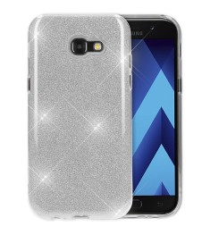 Силикон Glitter Samsung Galaxy A3 (2017) A320 (Серебряный)