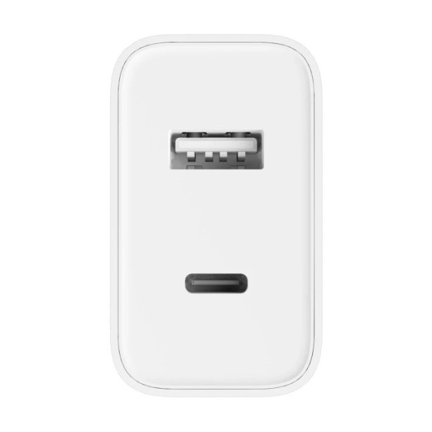 Адаптер живлення Xiaomi Mi Wall Charger 33W (Type-A + Type-C) (Білий) (Оригінальна збірка)