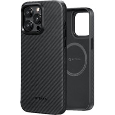 Чохол Pitaka MagEZ Case Pro 4 Twill 1500D для Apple iPhone 15 Pro (Чорний  /  Сірий)