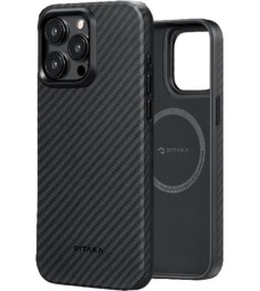 Чохол Pitaka MagEZ Case Pro 4 Twill 1500D для Apple iPhone 15 Pro (Чорний  /  Сі..