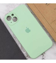 Силіконовий оригінальний чохол RoundCam для Apple iPhone 15 (21) бірюзовий.