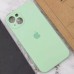 Силіконовий оригінальний чохол RoundCam для Apple iPhone 15 (21) бірюзовий.