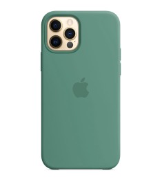 Силіконовий оригінальний чохол Apple для iPhone 12 Pro Max (55) чорно-зелений.