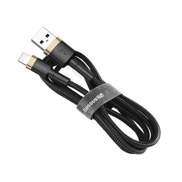 USB-кабель Baseus Cafule Special Edition 2.4A (1м) (Lightning) (Золотий / Чорний) CALKLF-BV1