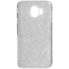 Силіконовий чохол з глітером для Samsung Galaxy J4 (2018) J400 (Сірий)