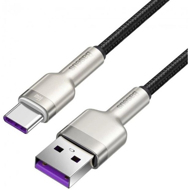 USB-кабель Baseus Cafule Metal Data 66W (1m) (Type-C) (Чёрный) CAKF000101