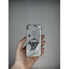 Силикон Glitter Apple iPhone 5 / 5s / SE (Silver Dress)