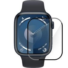 Захисне скло 3D для Apple Watch 45mm Чорне Захисне скло 3D для Apple Watch 45mm Чорне