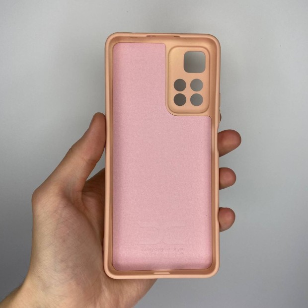 Силіконовий оригінальний 360-чохол для Xiaomi Redmi Note 11 Pro Plus 5G (ShutCam) (персиковий)