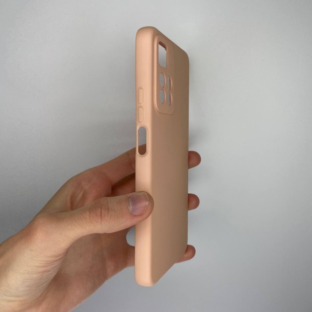 Силіконовий оригінальний 360-чохол для Xiaomi Redmi Note 11 Pro Plus 5G (ShutCam) (персиковий)