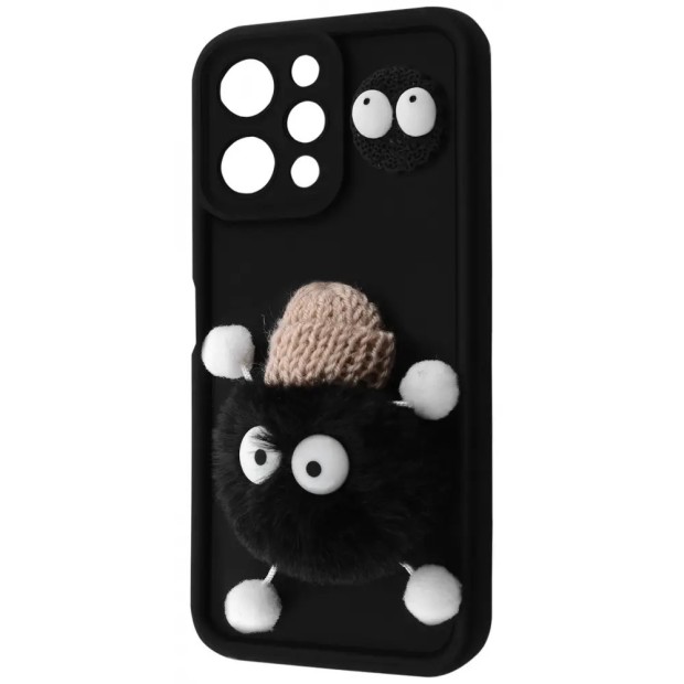 Case Pretty Things для Xiaomi Redmi 12 4G (Чорний / Пухнастий чорний)