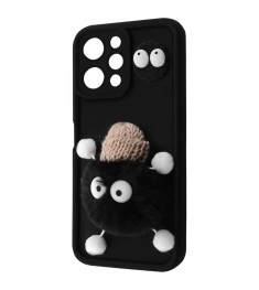 Case Pretty Things для Xiaomi Redmi 12 4G (Чорний / Пухнастий чорний)