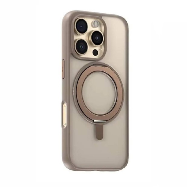 Накладка Blueo Skin Friendly 360 Rotatable Stand with MagSafe Apple iPhone 16 Pro (Gold)