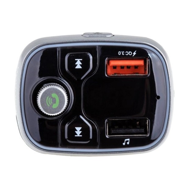 Borofone FM Transmitter BC32 + 2USB QC (Black)