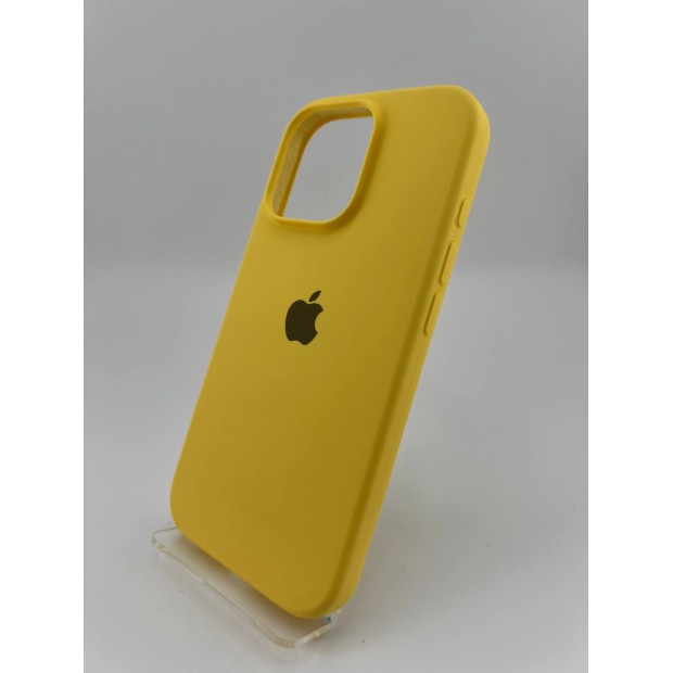 Силіконовий оригінальний чохол круглої форми для Apple iPhone 16 Pro (13) Жовтий