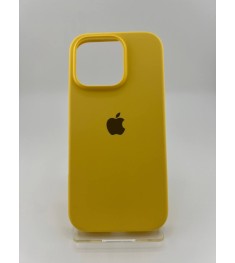 Силіконовий оригінальний чохол круглої форми для Apple iPhone 16 Pro (13) Жовтий.. Силіконовий оригінальний чохол круглої форми для Apple iPhone 16 Pro (13) Жовтий..