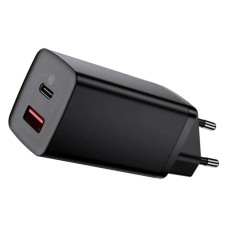 СЗУ-адаптер Baseus GaN2 Lite 65W (1USB / 1Type-C) (Чёрный) CCGAN2L-B01