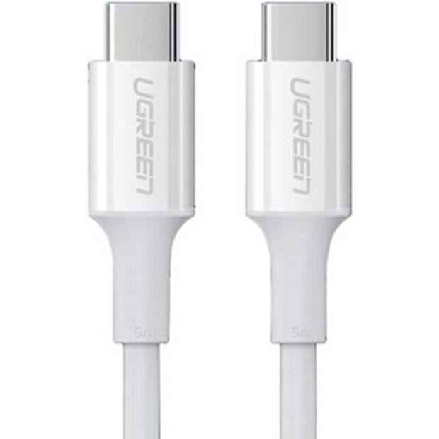 USB-кабель UGREEN US300 100W (1м) (Type-C на Type-C) (Білий) (60551)