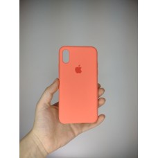 Силіконовий оригінальний чохол Apple для iPhone X  /  XS (рожевий цитрус)