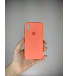 Силіконовий оригінальний чохол Apple для iPhone X  /  XS (рожевий цитрус)