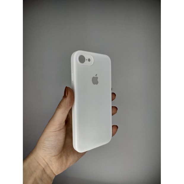 Оригінальний силіконовий чохол Square RoundCam для Apple iPhone 7  /  8  /  SE (06) білого кольору.